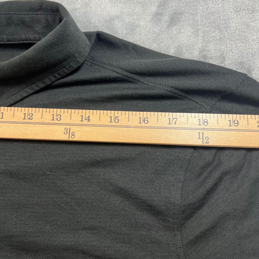 Lululemon Mens Evolution Short Sleeve Polo Shirt Black Size XL Athletic Golf - Picture 3 of 8